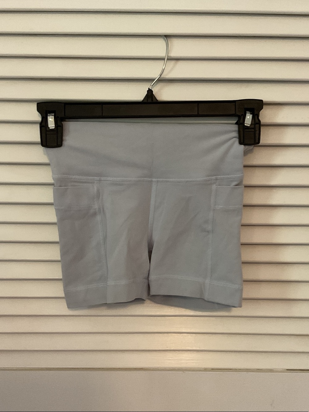 Kids Light grey blue High-Waist Bike Shorts